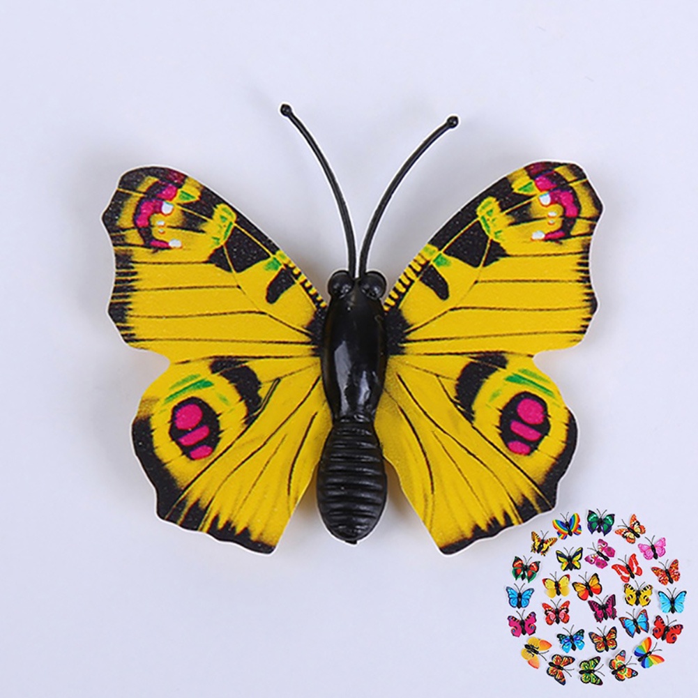 Set 12 Sticker Dán Tường Hình Bướm 3D Độc Đáo