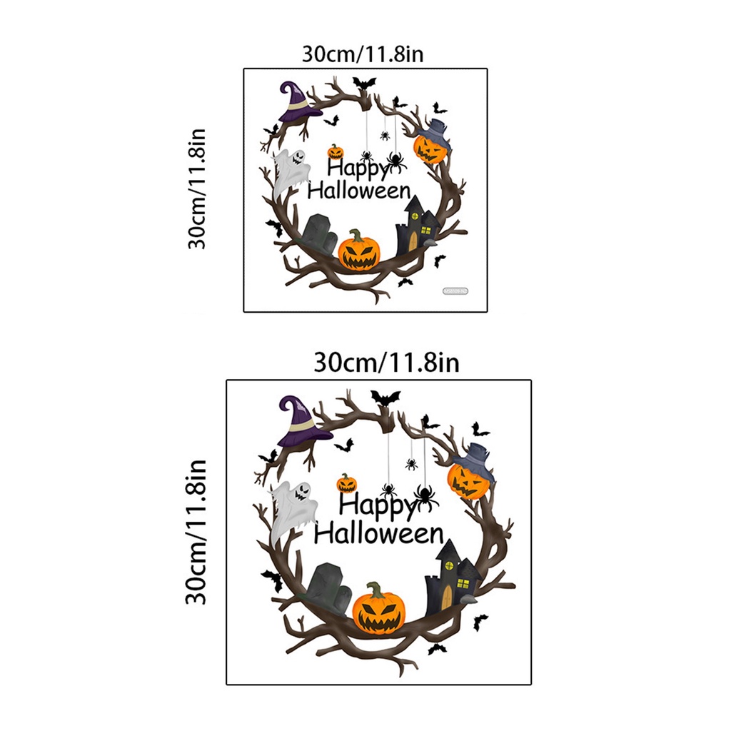 (Bất Ngờ) Hình Dán Tường Halloween 3D Có Thể Tháo Rời Trang Trí Nhà Cửa