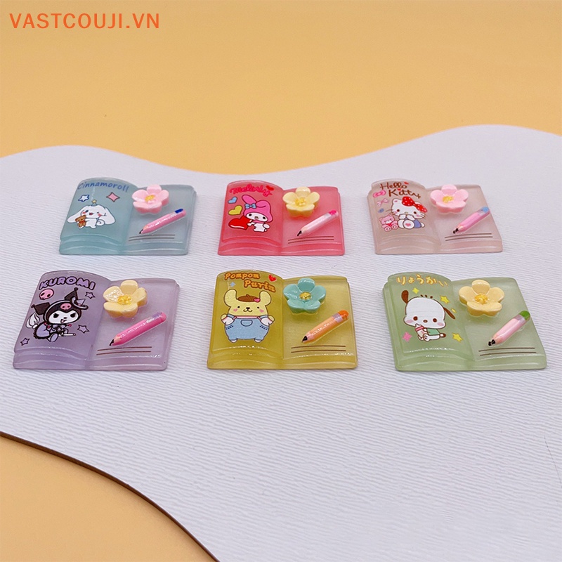 Set 5 Miếng Dán Hình Hoa Bằng Nhựa Dạ Quang Trang Trí Điện Thoại / Kẹp Tóc DIY