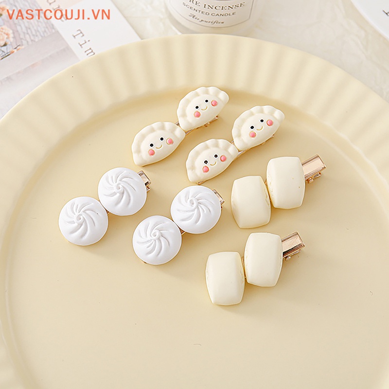 Kẹp Tóc Hình Bánh Quy Bằng Acrylic In Họa Tiết Hoạt Hình Dễ Thương