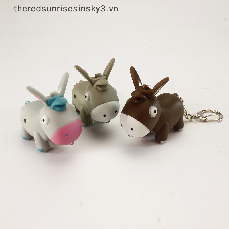 Móc Khóa Hình Chú Lừa Có Đèn LED Và Âm Thanh Dễ Thương