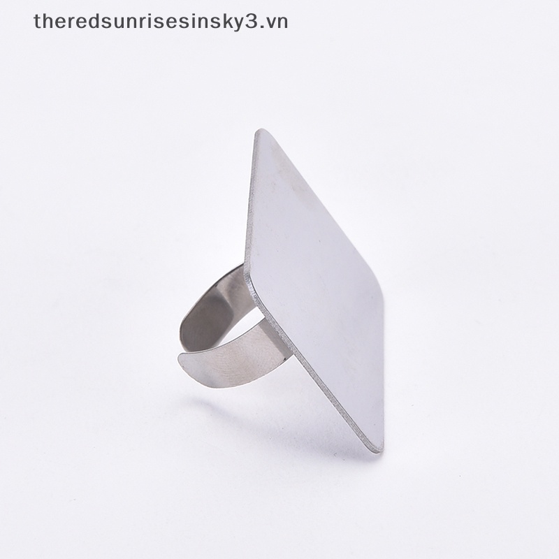 Nhẫn Bằng Thép Không Gỉ Có Thể Điều Chỉnh Kích Thước Dùng Trộn Màu Trang Điểm / Làm Móng Nghệ