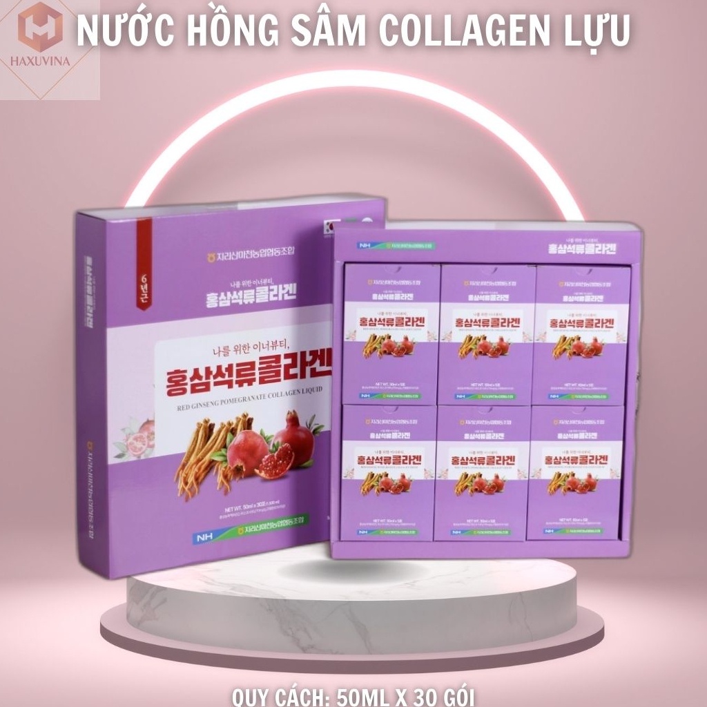 NƯỚC HỒNG SÂM COLLAGEN LỰU 50ML X 30GÓI