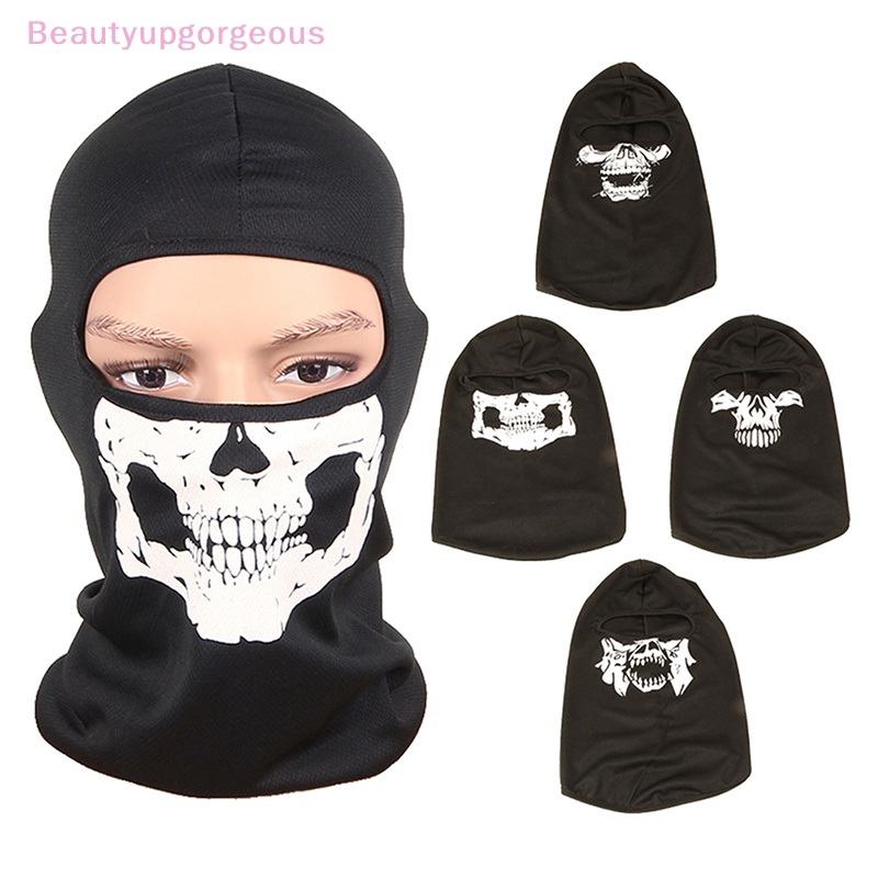 [BeupgorsV] Mặt Nạ Trùm Đầu Kiêm Khăn Choàng Cổ Đi Xe Máy Trượt Tuyết Thoáng Khí Hình Đầu Lâu Cho Nam