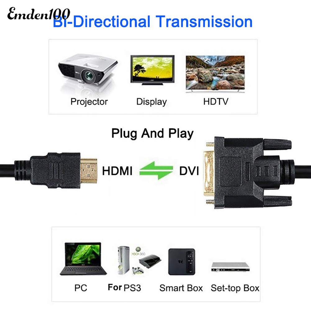 Cáp Chuyển Đổi HDMI 1080P Sang DVI-D Cho HDTV