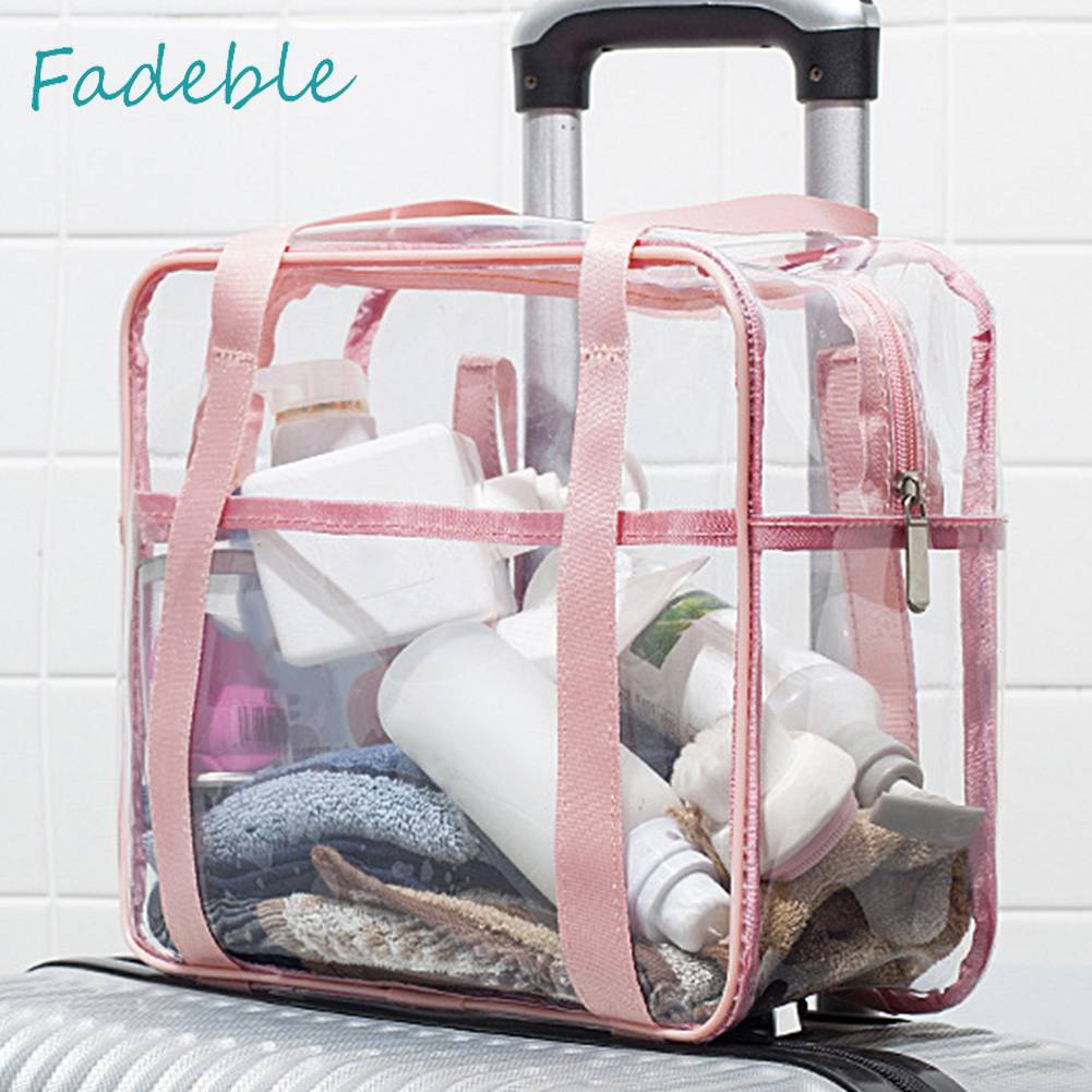 Túi Đựng Mỹ Phẩm Bằng PVC Trong Suốt Đa Năng Có Khóa Kéo Tiện Dụng Cho Nữ