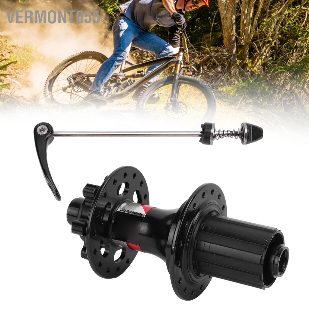 Vermont055 Trung tâm đĩa sau xe đạp leo núi 32 lỗ 4 Vòng bi 9‑13 tốc độ phanh 135x12mm