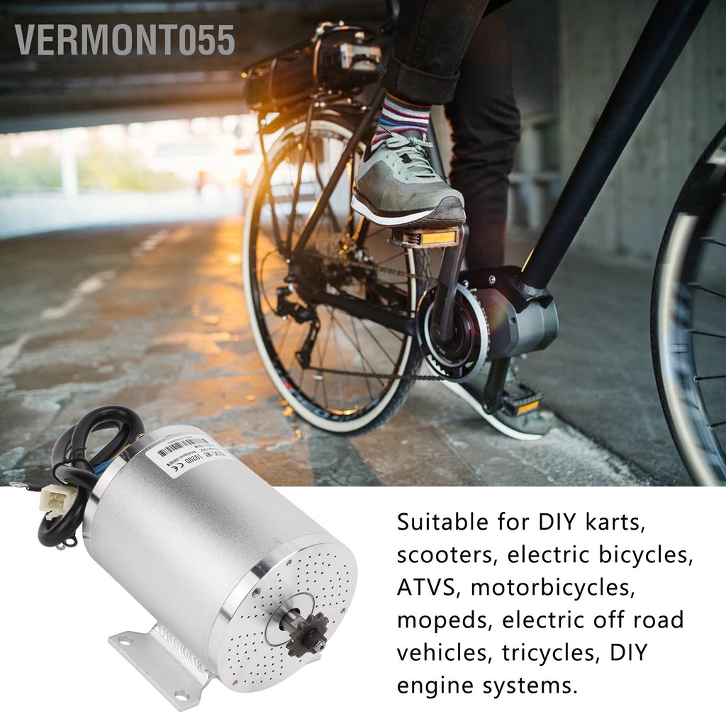 Vermont055 Bộ Động Cơ DC Không Chổi Than Điện 72V 3000W Có Điều Khiển Cho Xe Tay Ga Đạp Máy DIY Một Phần