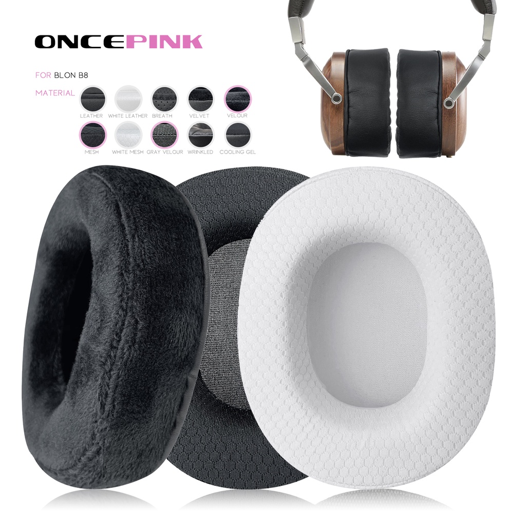 Miếng đệm tai nghe thay thế Oncepink cho tai nghe Blon B8 Đệm tai Earcups Headband Earmuffs Headbeam