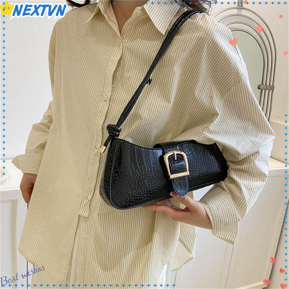 NEXTVN Túi Xách Da PU Màu Trơn Cỡ Lớn Thời Trang Cho Nữ