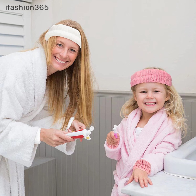 Set 2 Cặp Băng Đeo Cổ Tay Thấm Hút Mồ Hôi Khi Rửa Mặt / Lau Nước ifashion365