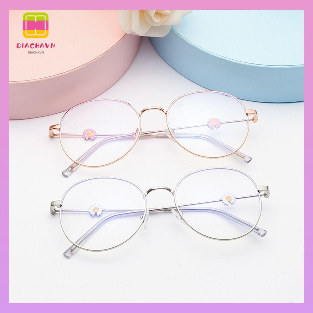 DIACHAVN Mắt Kính Gọng Tròn Bằng Kim Loại Phong Cách Unisex