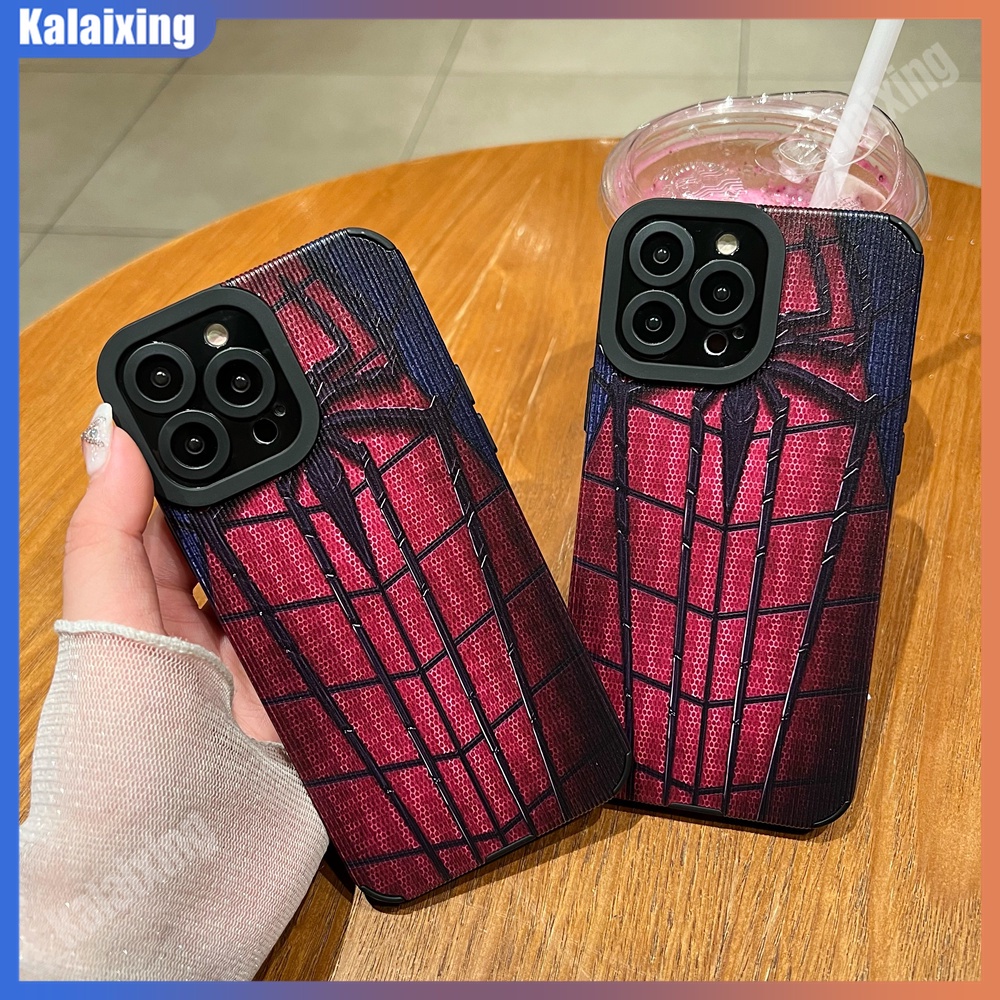 Ốp Điện Thoại Da Mềm In Hình Spiderman Cho iPhone 14 Plus 13 Pro Max 12 Pro Max 11 Xs Max XR 7 8 Plus
