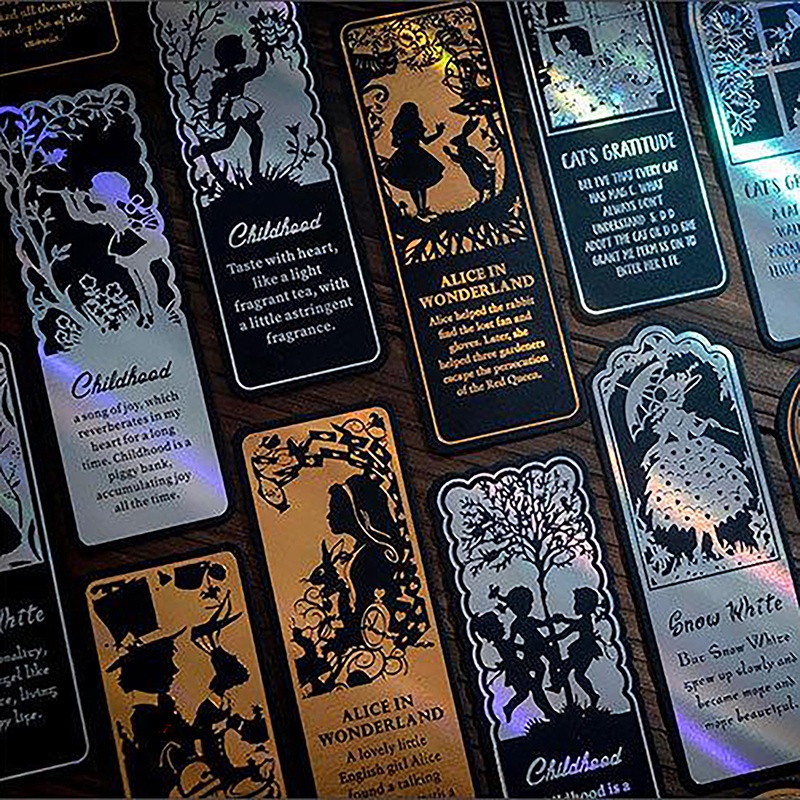 1 Bộ Bookmark Trang Trí In Hình Alice In Wonderland