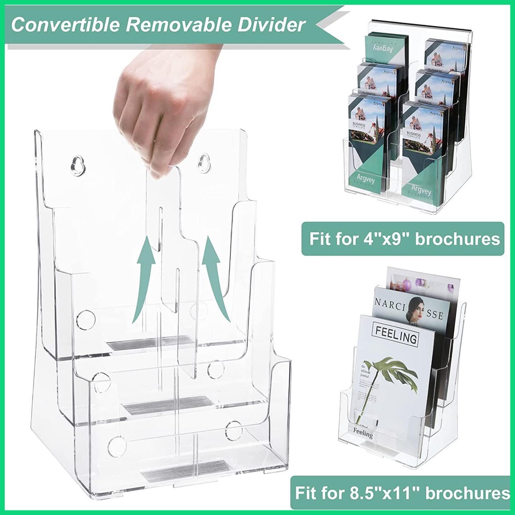 Giá Đỡ Trưng Bày Giấy A4 Bằng Acrylic Trong Suốt Tiện Dụng Cho Văn Phòng