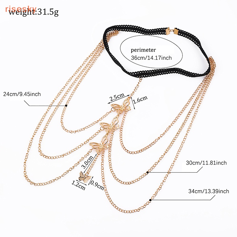 Dây Đeo Chân Nhiều Lớp Bằng Kim Loại Hình Bướm Thời Trang Đi Biển Cho Nữ