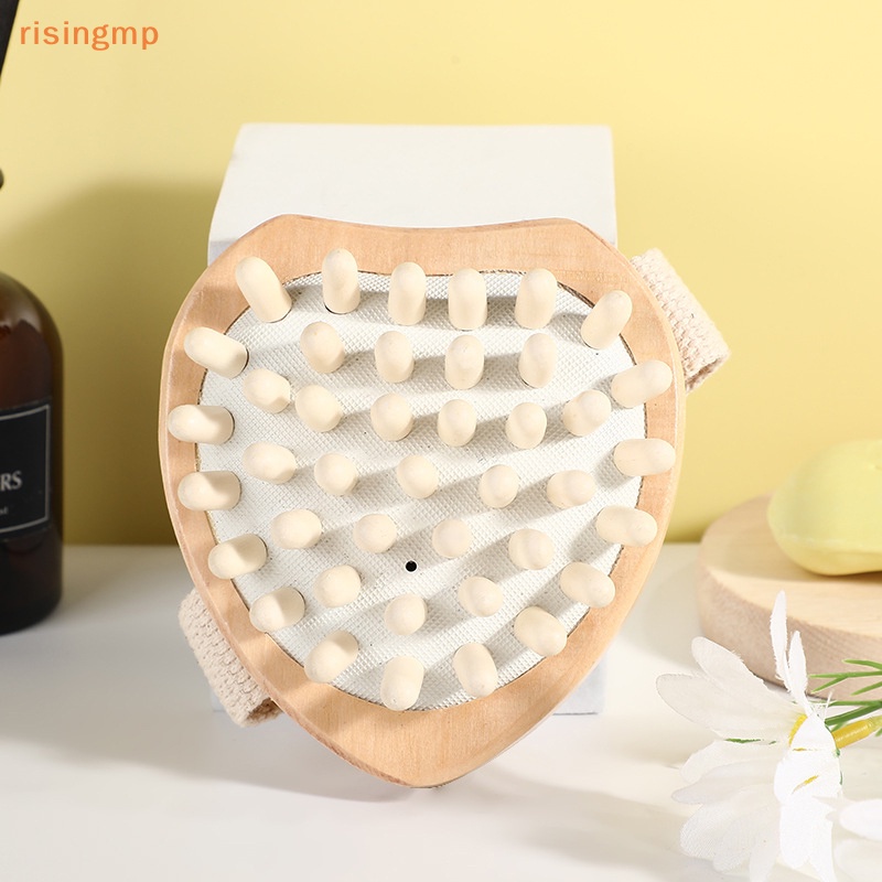 Bàn Chải Massage Làm Dịu Da Đầu Có Túi Khí Bằng Gỗ Bền Cho Spa