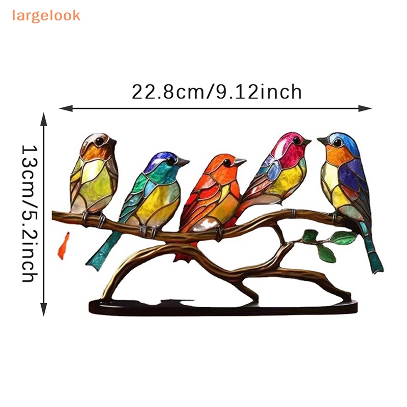[Biglook] Chú Chim Bằng Acrylic Để Bàn Trang Trí Hai Mặt Nhiều Màu Sắc