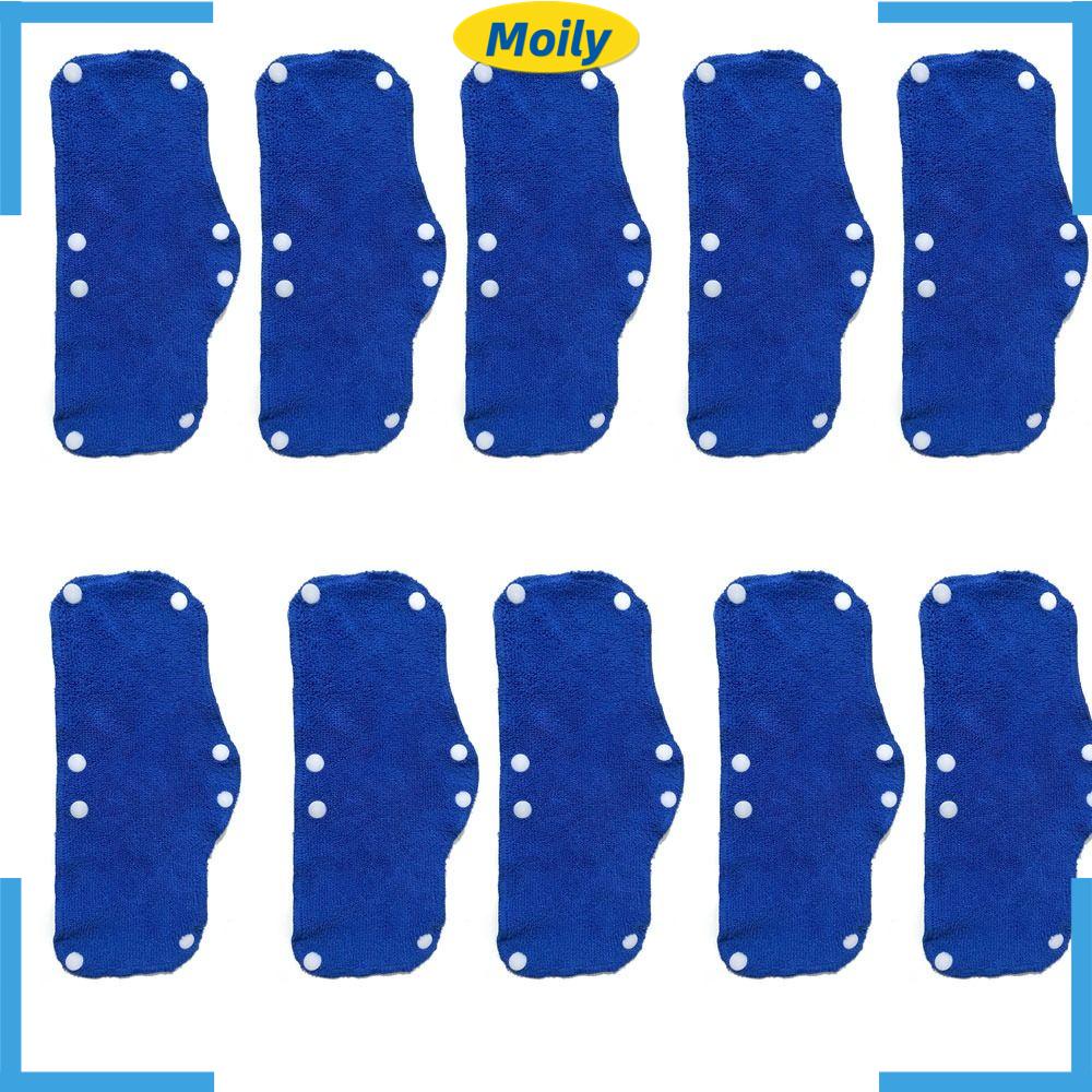 MOILYVN Bộ 10 Miếng Lót Mũ Bảo Hiểm Bằng Cotton Thấm Hút Mồ Hôi Hình Chữ Nhật Màu Xanh Dương