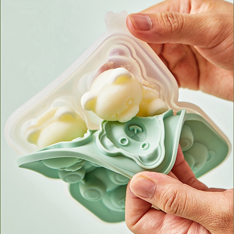 Bộ 3 Khuôn Làm Kem Que Hình Gấu Teddy Dễ Thương