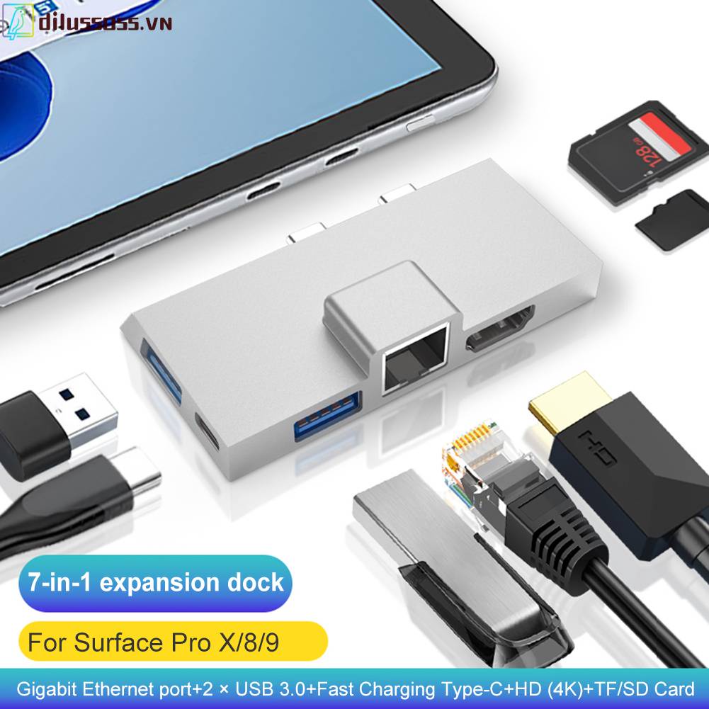 Hub Chia Nhiều Cổng USB Tốc Độ Cao Chuyên Dụng Cho Surface Pro 8 9 X