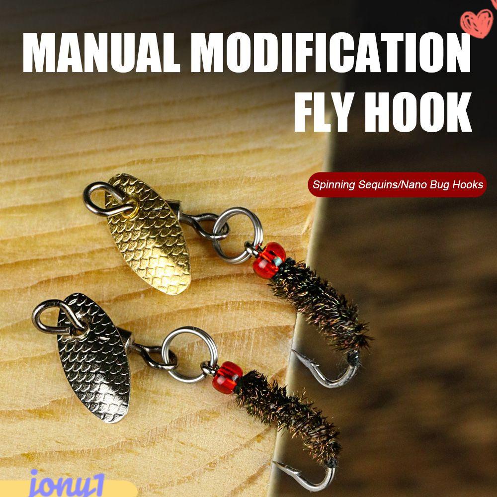 JONYE Set 10 Mồi Giả Nhử Cá Bằng Nhựa Màu Nâu Kèm Móc Câu