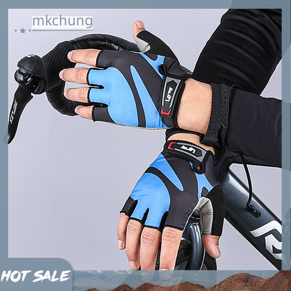 Găng Tay Thể Thao Hở Ngón Mềm Mại Thoáng Khí Lycra