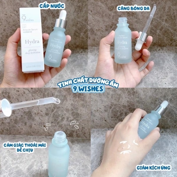 Tinh chất dưỡng ẩm 9 Wishes Hydra Skin Ampule Serum 25ml
