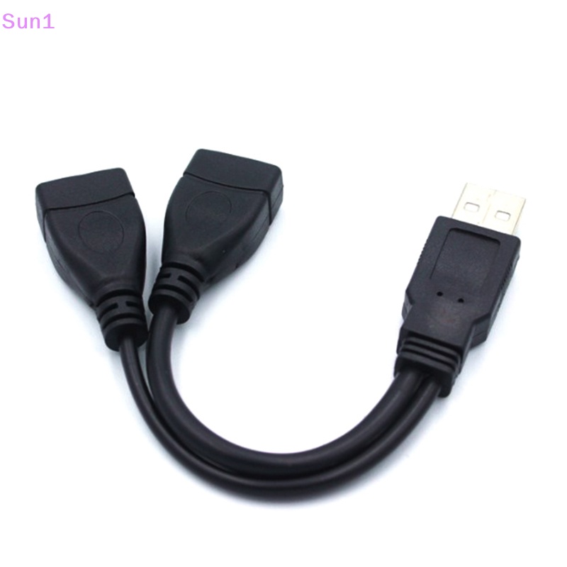 Cáp Sạc Chữ Y Nối Dài USB 2.0 1 Male Sang 2 Female Cho Máy Tính / Xe Hơi