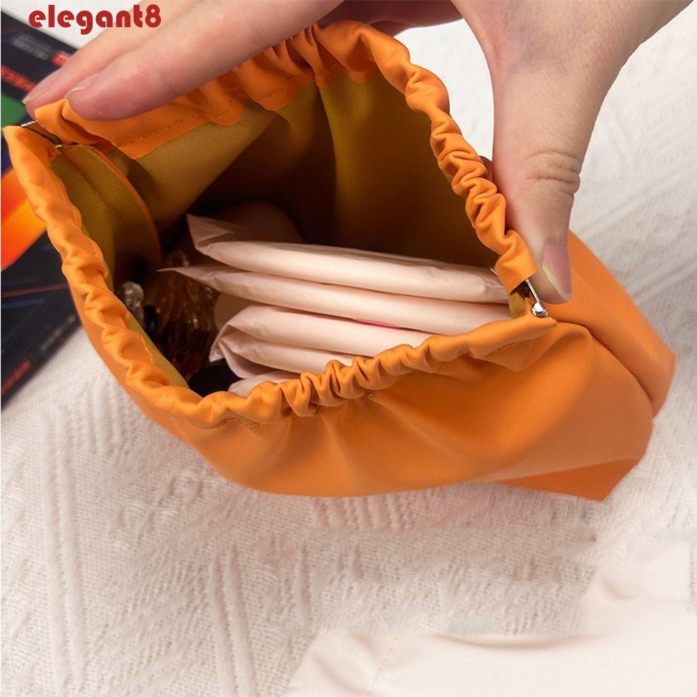 ELEGANT Túi Đựng Dây Cáp Vệ Sinh Bằng PU Hình Chiếc Lá Tiện Dụng