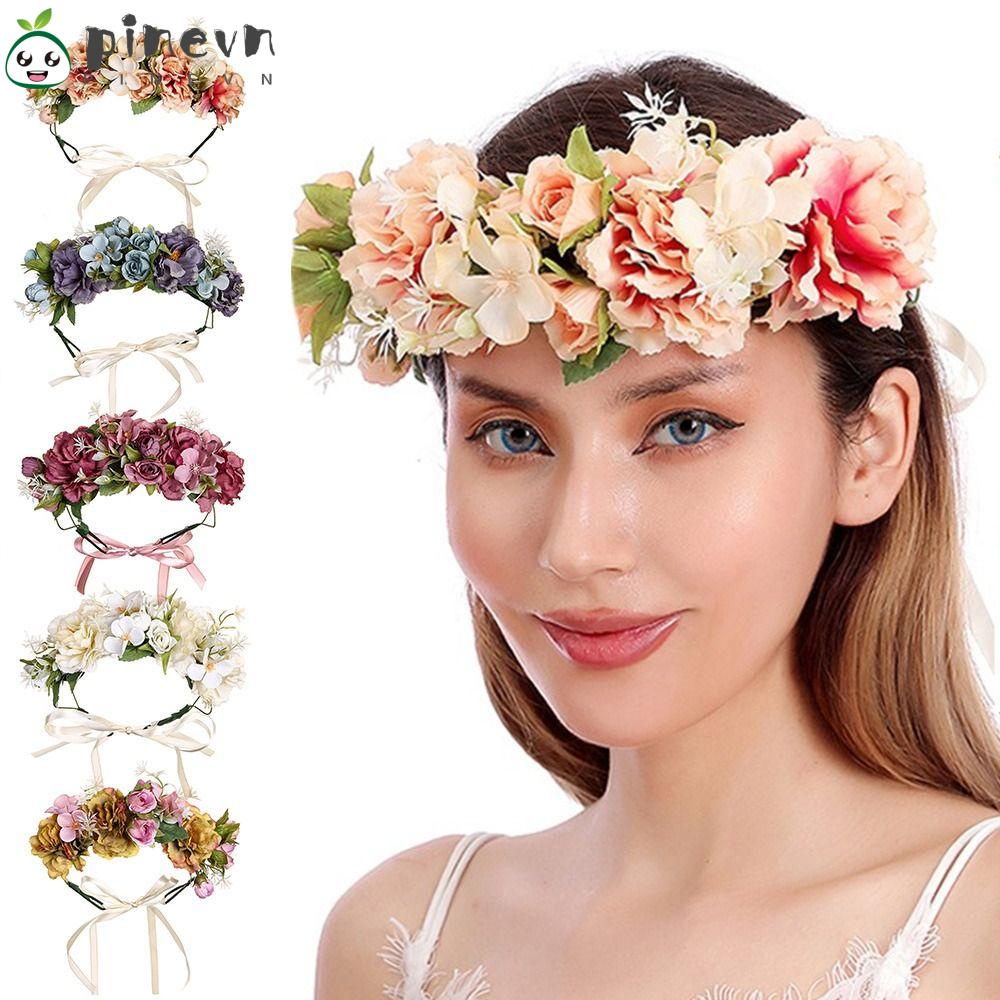 PINEVN Vòng Hoa Đội Đầu Kiểu Hawaii Cho Cô Dâu Trong Tiệc Cưới