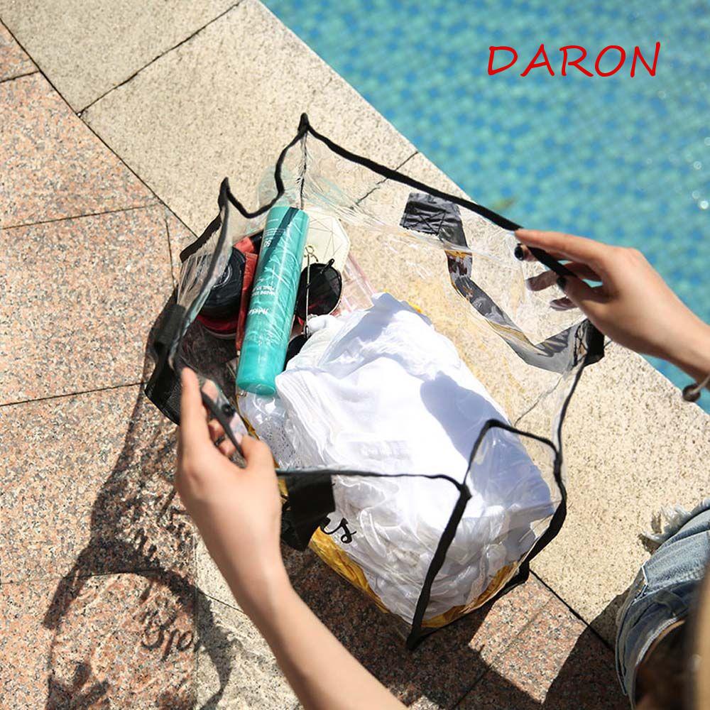DARON Túi Đựng Mỹ Phẩm Bằng PVC Trong Suốt Chống Thấm Nước Thiết Kế Đơn Giản Tiện Dụng