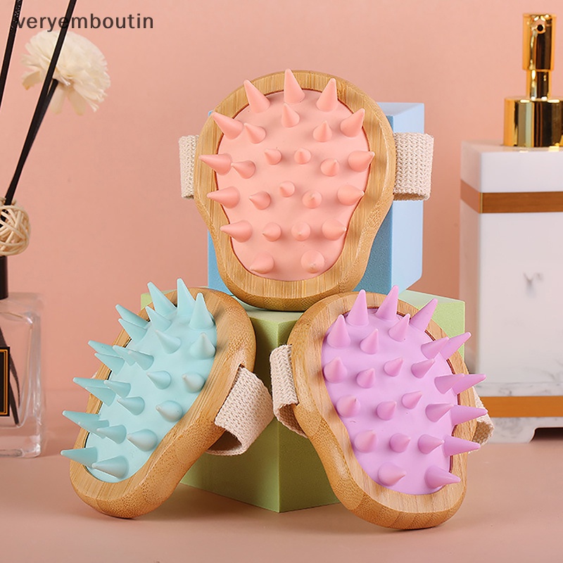 Bàn Chải Massage Da Đầu Cầm Tay Hình Tròn Tiện Lợi