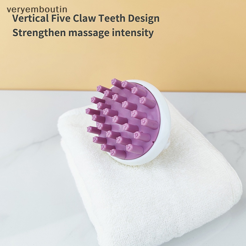 Bàn Chải Massage Da Đầu Cầm Tay Hình Tròn Tiện Lợi