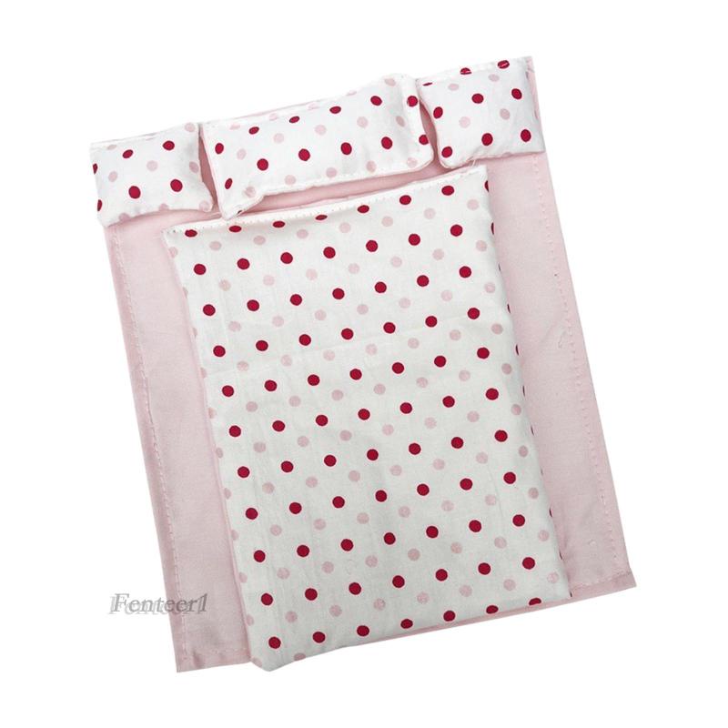 Giường Ngủ Mini Tỉ Lệ 1 / 12 Kích Thước 6 inch Dùng Làm Đạo Cụ Chụp Ảnh Cho Búp Bê