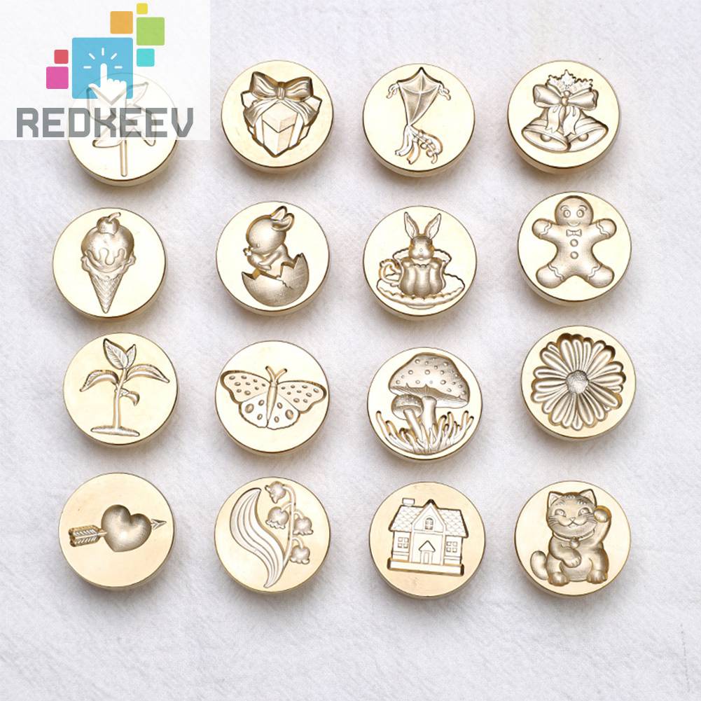 Con Dấu Đầu Đồng Tráng Men 3D 25mm Dùng Để Trang Trí Thiệp Cưới Thẻ