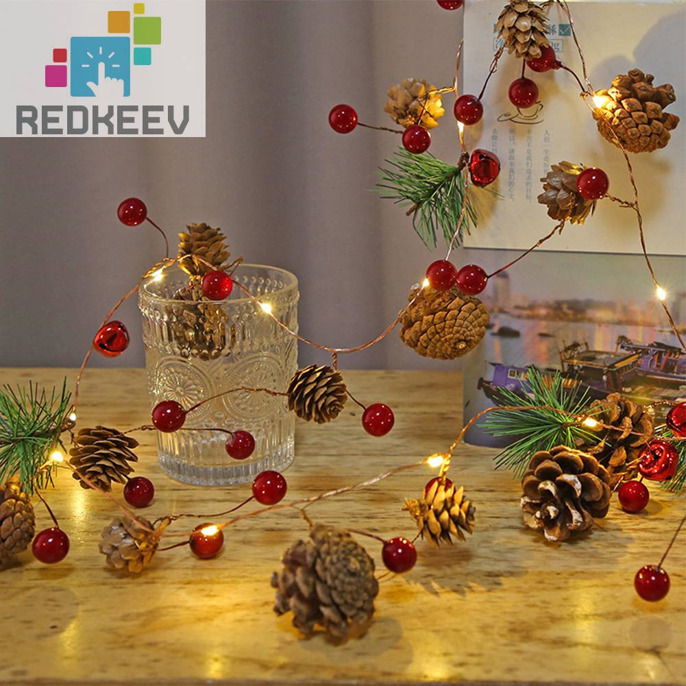 Dây Đèn Led 2M Ánh Sáng Trắng Ấm Trang Trí Giáng Sinh