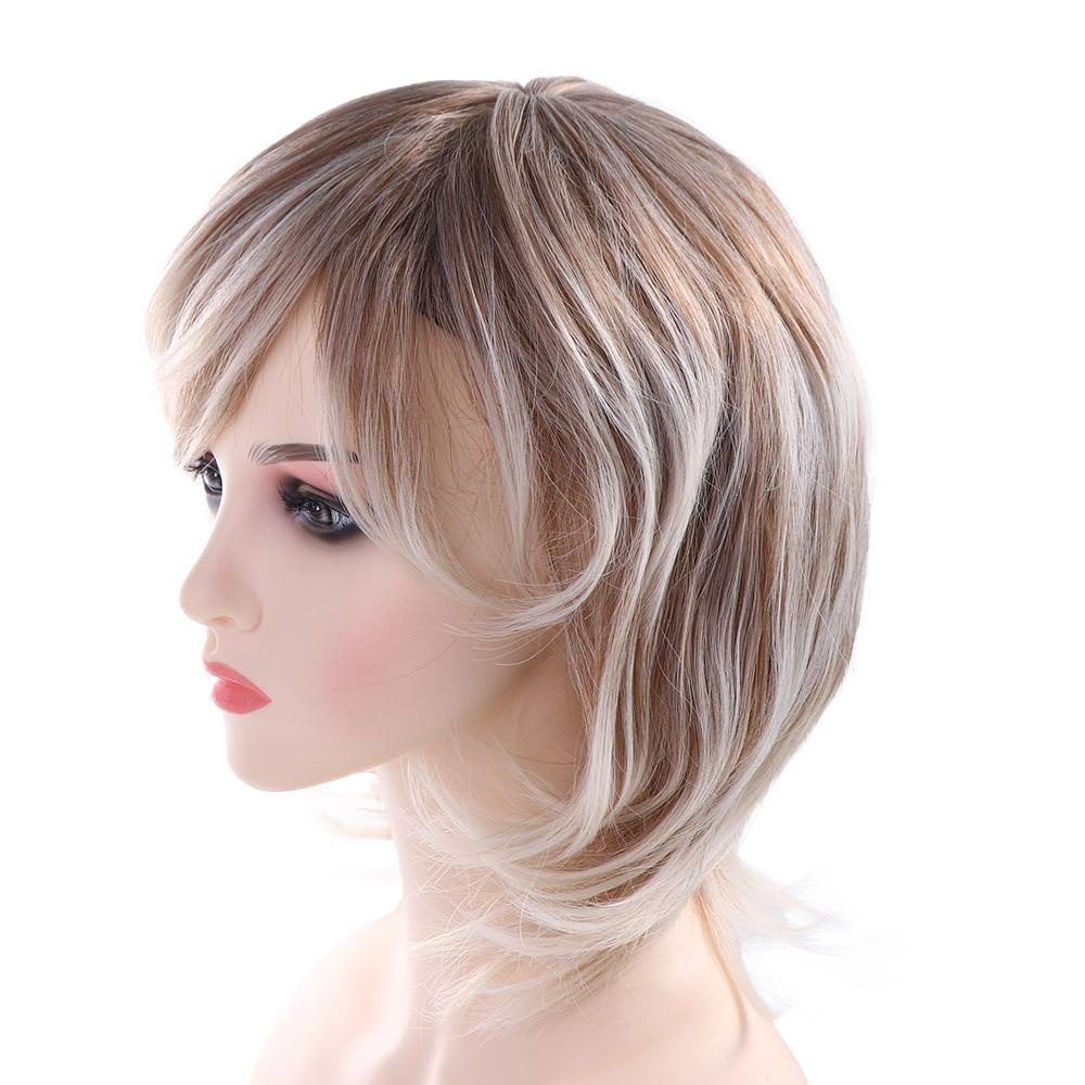 ANEMONE Bộ Tóc Giả Thẳng Dài Trung Bình Bằng Sợi Tổng Hợp Hóa Trang Halloween Thời Trang Cho Nam