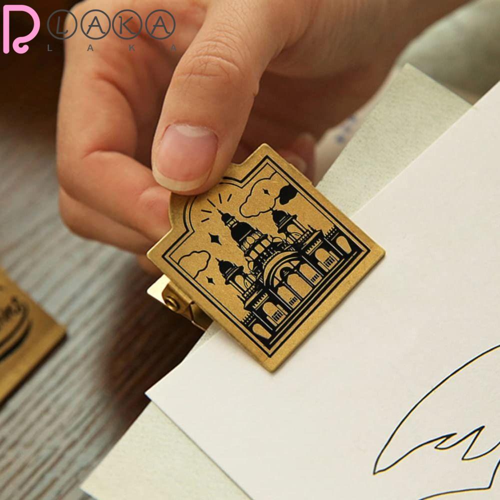 LAKAMIER Kẹp Giấy Bằng Đồng Thau Sử Dụng Nhiều Lần