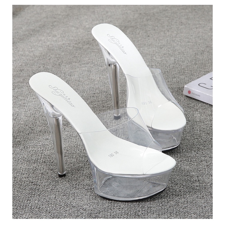 Sandal Cao Gót 15CM Đế Xuồng Phong Cách Thời Trang Hàn Quốc Dành Cho Nữ Có Size 34-43