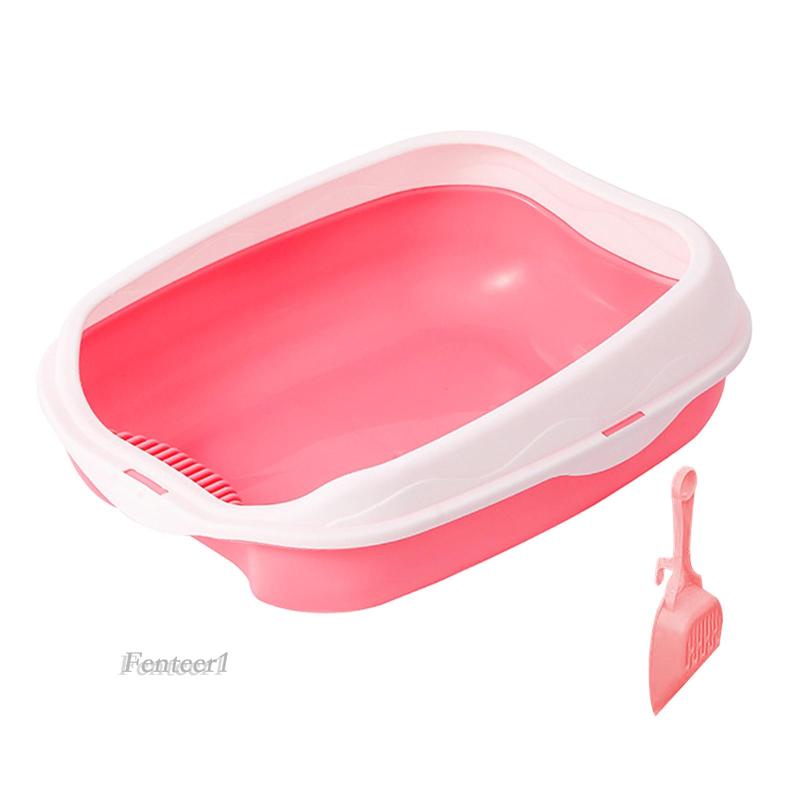 Hộp Vệ Sinh Chống Văng Có Thể Tháo Rời Tiện Dụng Cho Thú Cưng Thỏ / Mèo Cưng