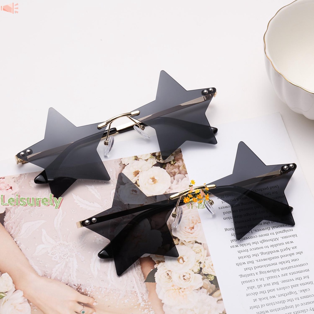LEILY Kính Mát Không Gọng Hình Ngôi Sao Năm Cánh
