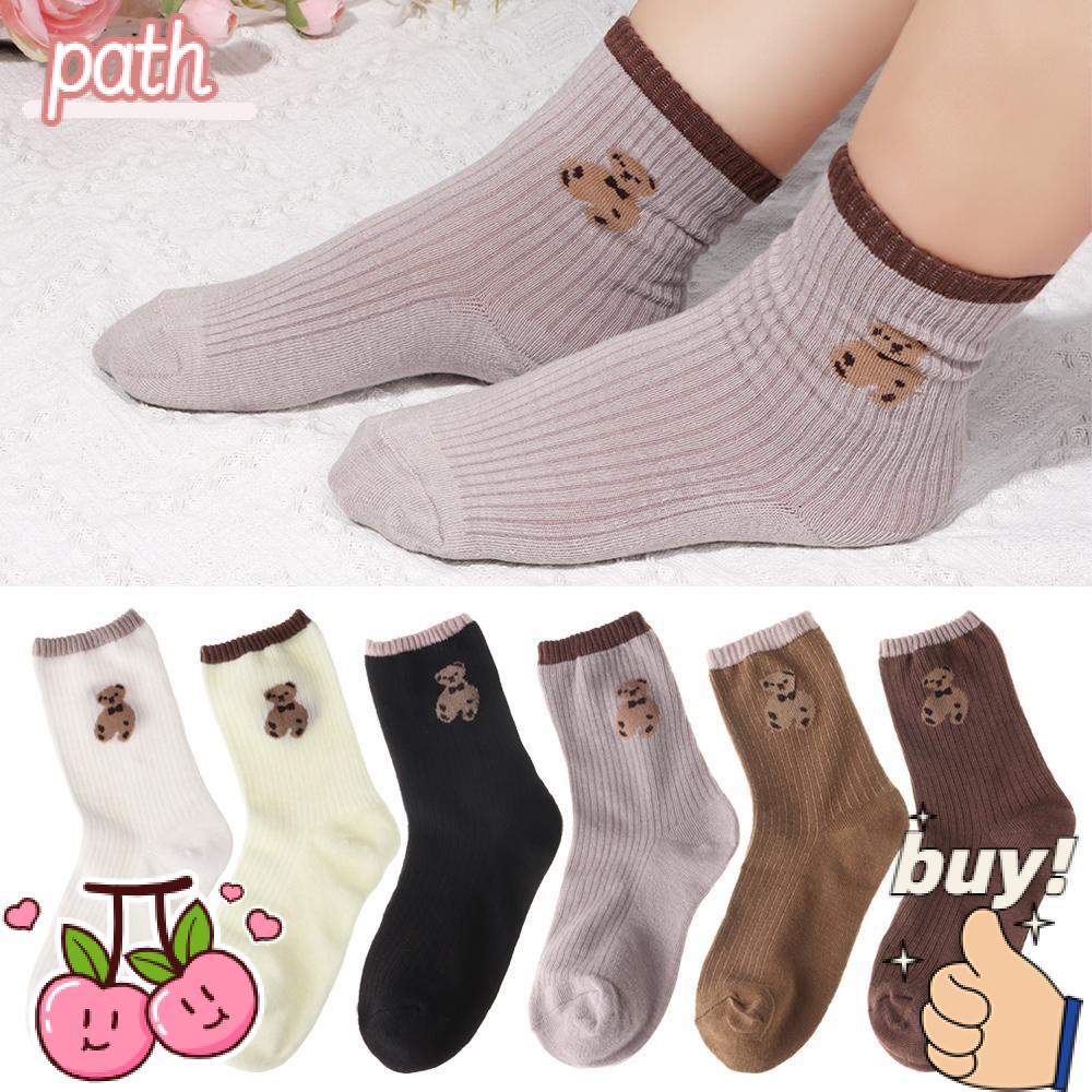 PATH Vớ Cotton Thấm Hút Mồ Hôi Thêu Họa Tiết Hoạt Hình Dễ Thương Thời Trang Cho Nam Và