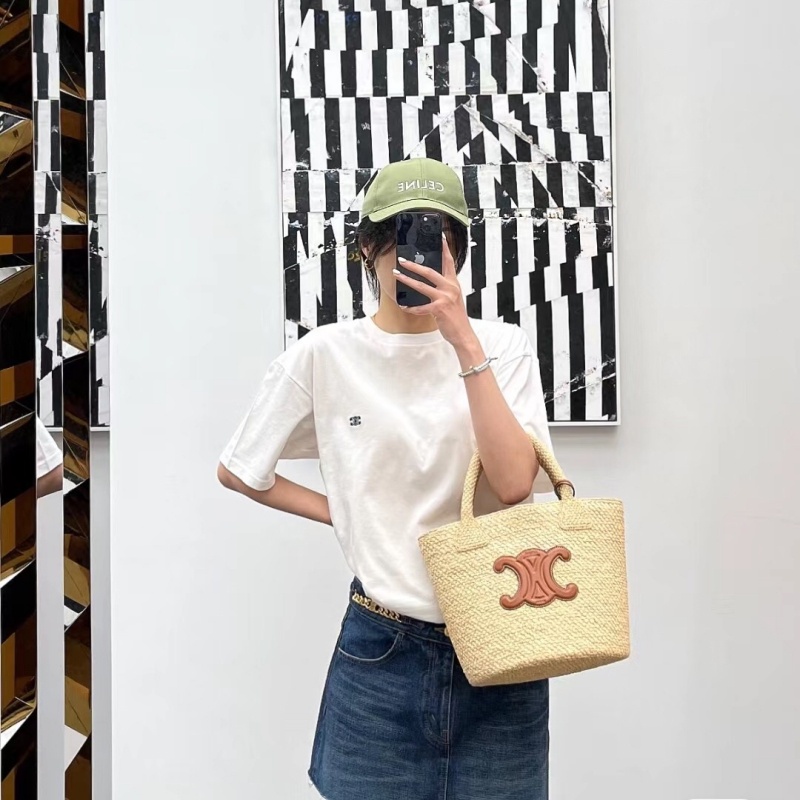 C-e / Mới Áo Thun Tay Ngắn Dáng Rộng Vừa Vặn Thêu Họa Tiết Arc de Triomphe Đa Năng 2023