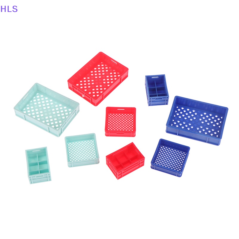 Bộ 3 Giỏ Đan Tay Bằng Nhựa Dùng Đựng Trái Cây / Rau Củ Trang Trí Nhà Búp Bê