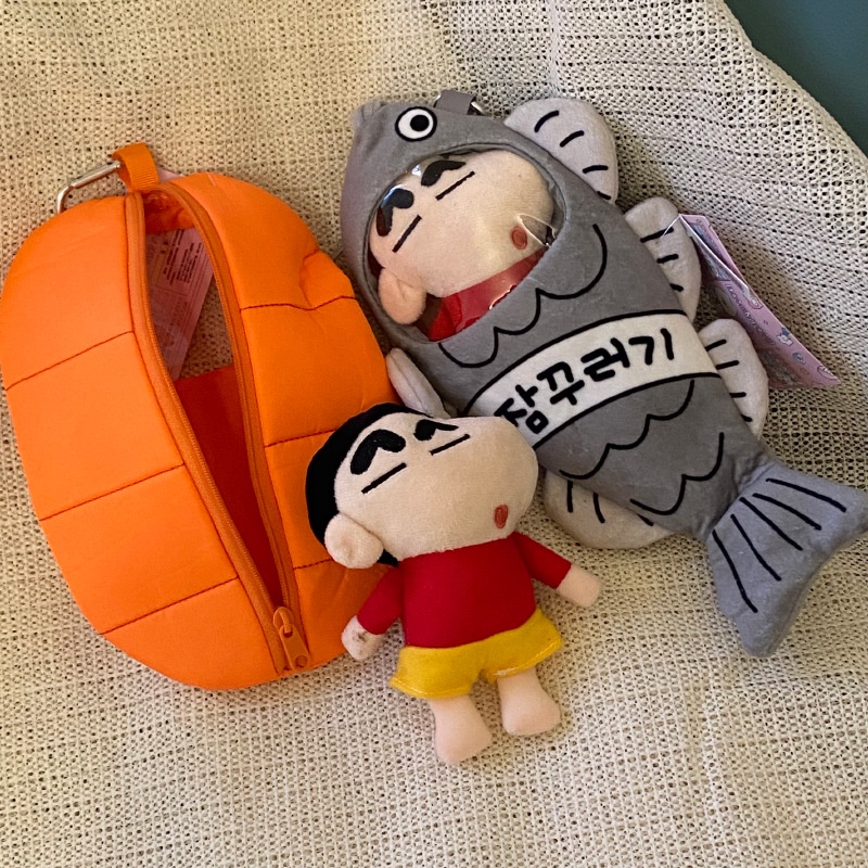 Túi Đựng Bút Chì / Mỹ Phẩm Dung Tích Lớn Hình Búp Bê Shin-Chan Hoạt Hình Sáng Tạo Dễ Thương Có Thể Tháo Rời