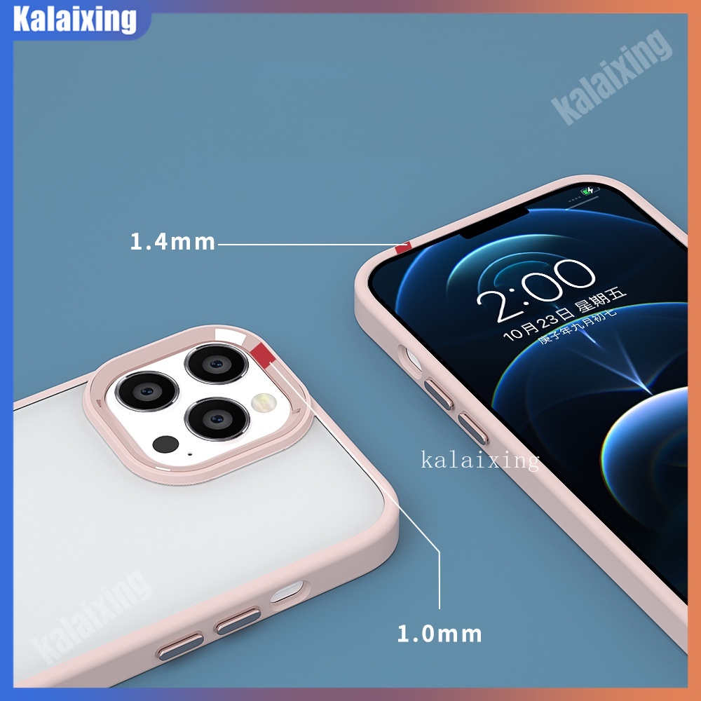 Ốp Điện Thoại Cứng Trong Suốt Viền Kim Loại Cho iPhone 14Pro Max13 Pro Max 12 13 Mini 12Pro Max