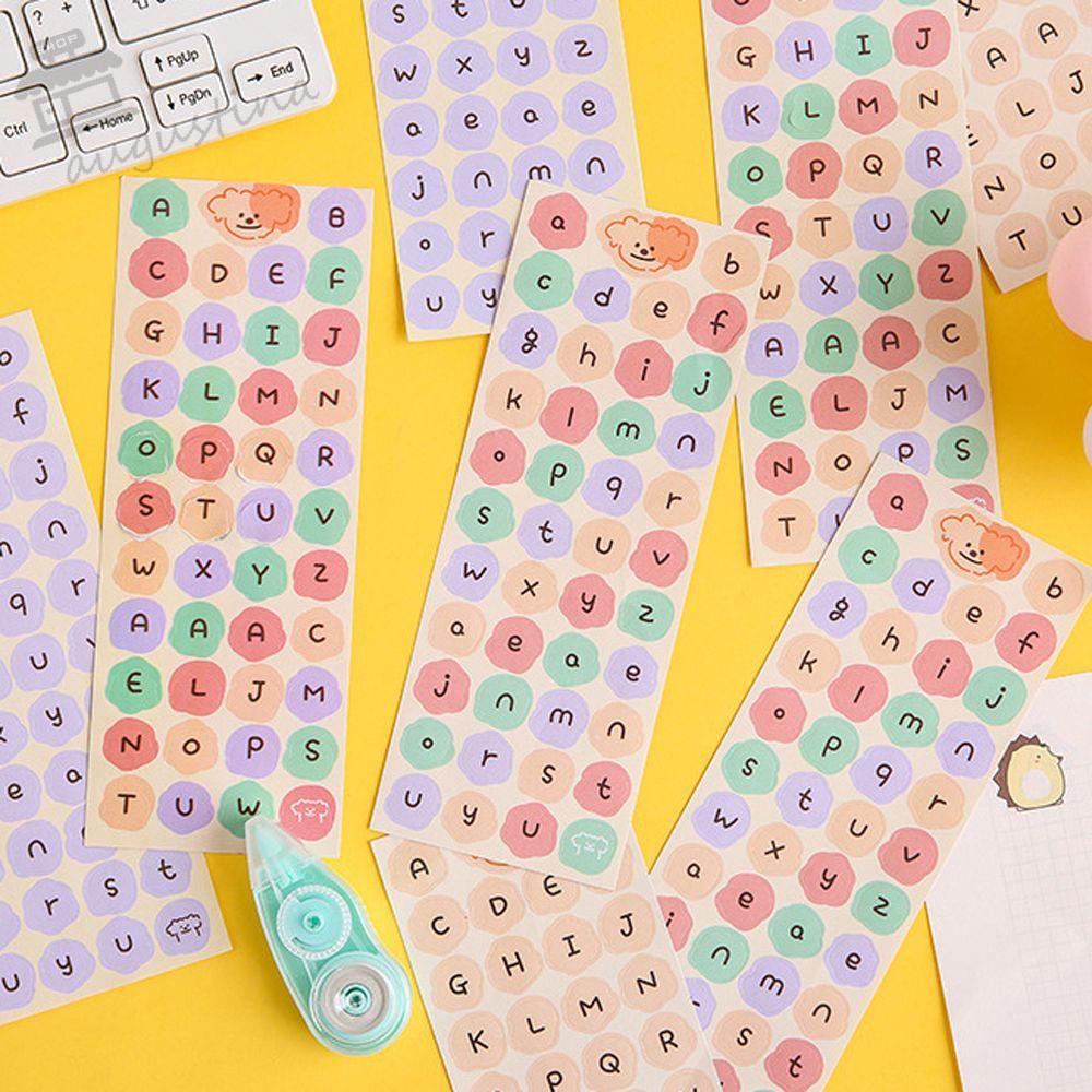 AUGUSTINA Miếng Dán Trang Trí Sổ Tay Nhật Ký Tự Dính Họa Tiết Hoạt Hình Chú Chó Dễ Thương