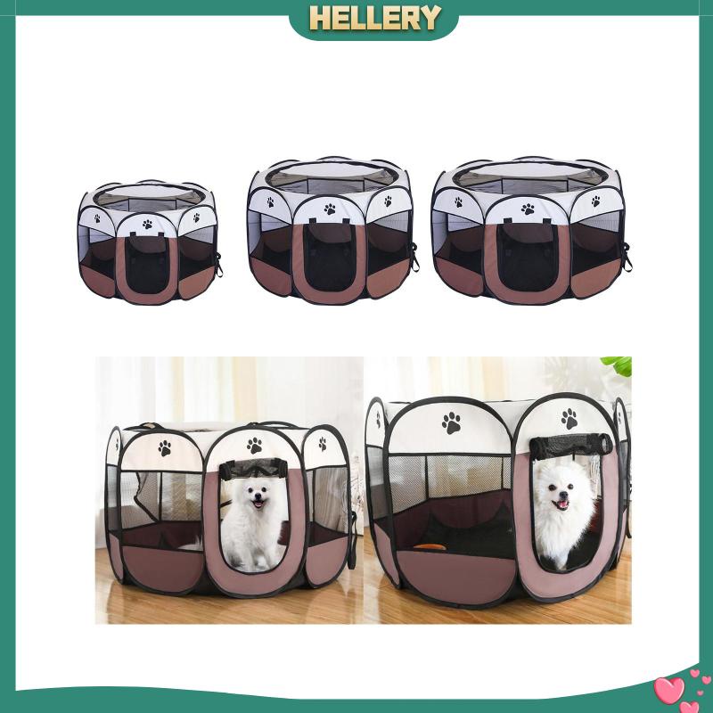 Lều Hình Bát Giác Trọng Lượng Nhẹ Gắn Cửa Có Thể Gấp Gọn Cho Thú Cưng Chó Mèo Thỏ