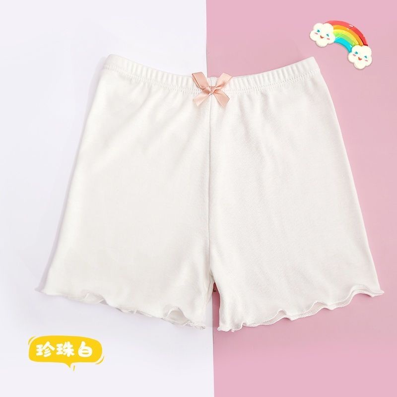 🍒muying🍒 Quần Lót Cotton An Toàn Co Giãn Màu Trơn Dành Cho Bé Gái 3-12 Tuổi